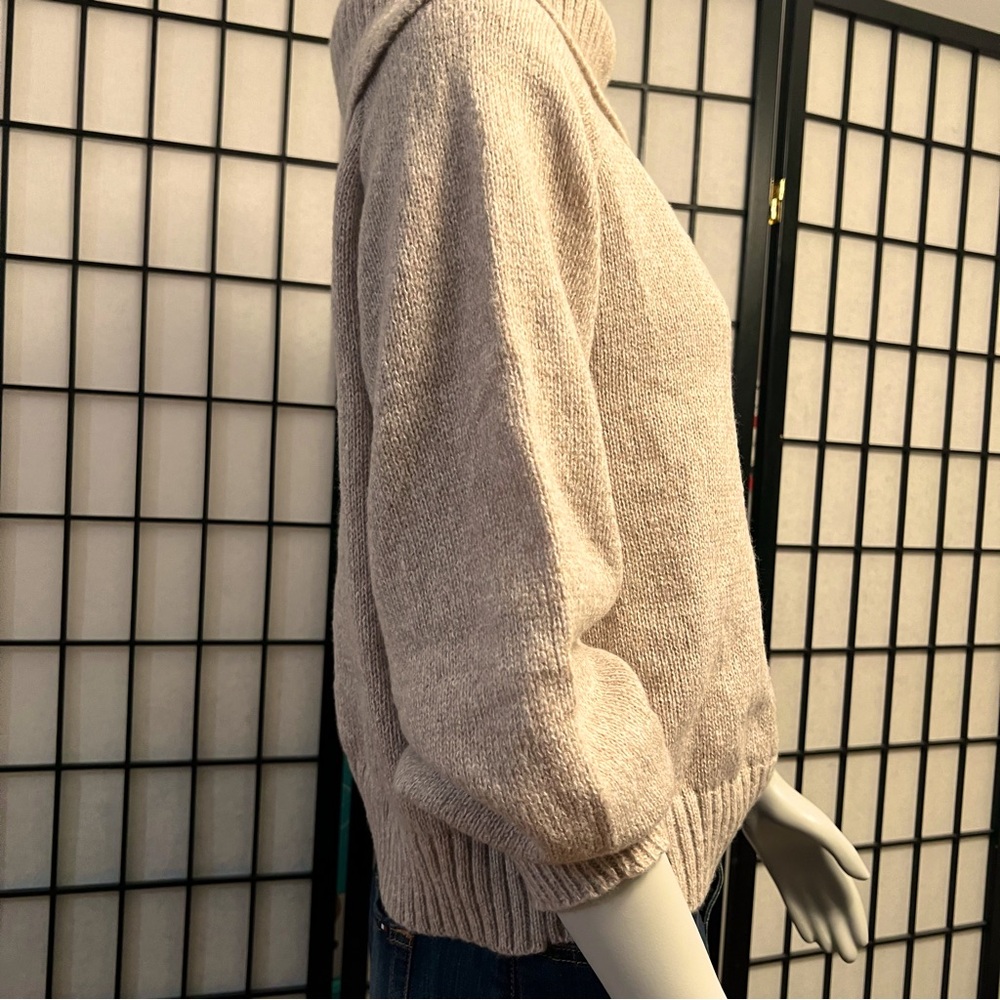 Shein Soft Heather Tan Knitted Turtleneck Sweater - Picture 6 of 12